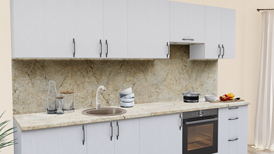 Кухня на заказ Ипе морская пена